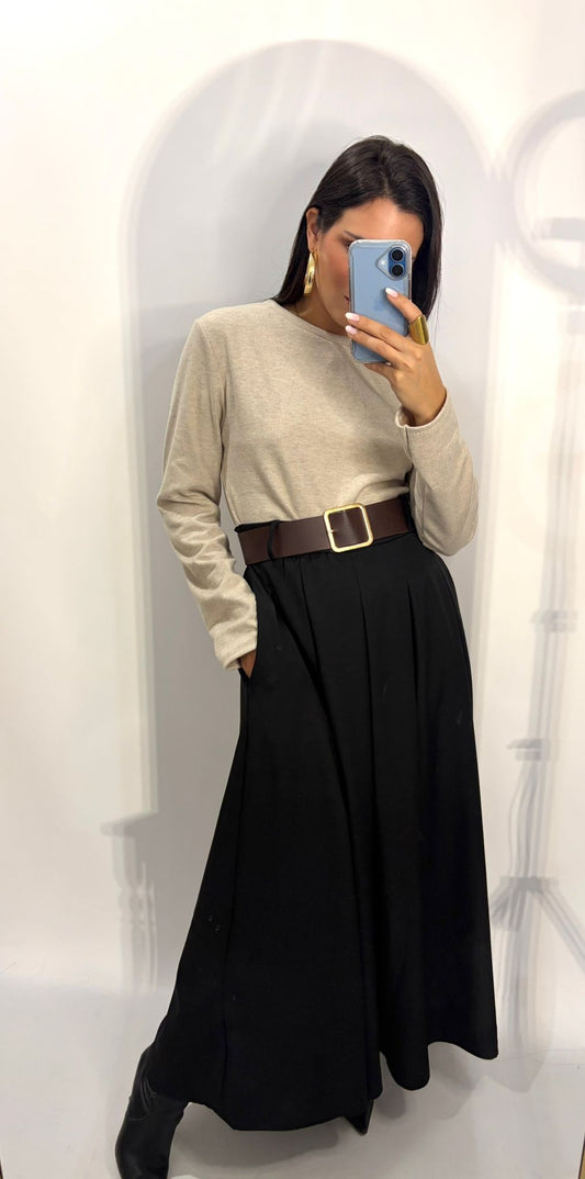 VESTIDO COMBINADO CINTURÓN