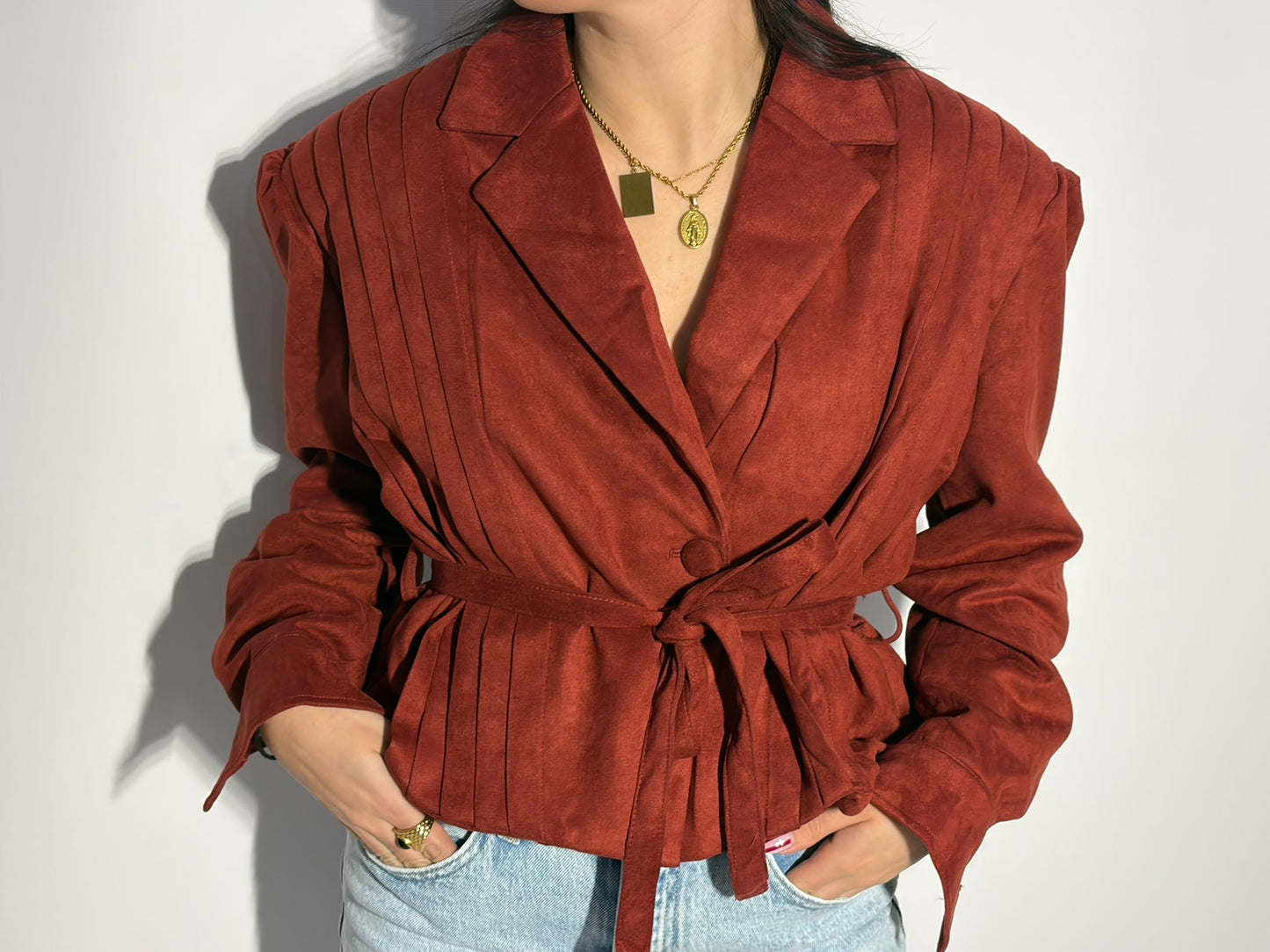 BLAZER VELVET CORTA