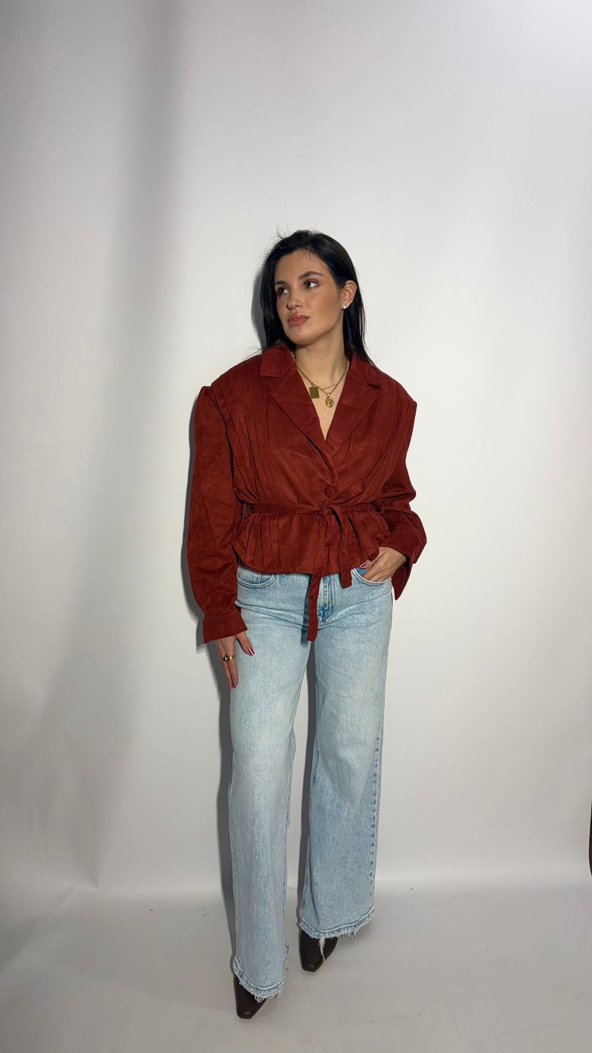 BLAZER VELVET CORTA